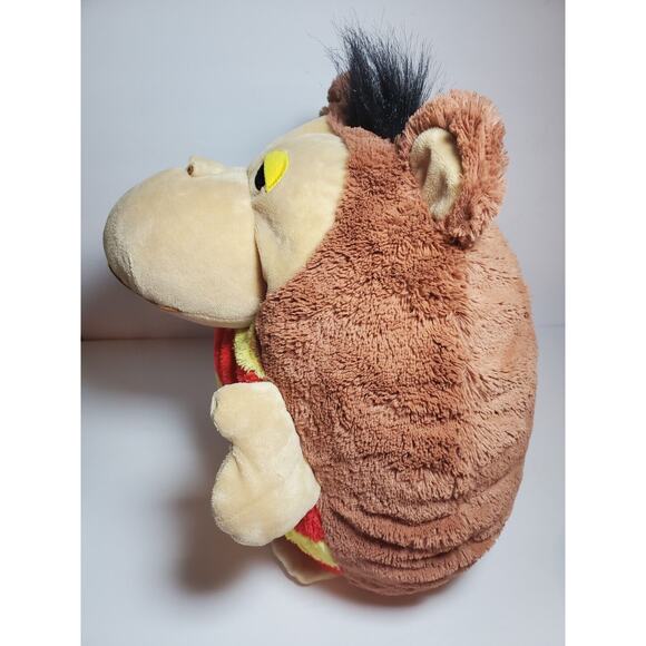 MushaBelly Snoozems Monkey Plush Pillow Stuffed Animal W/Sounds Musha Belly Red - Picture 4 of 6